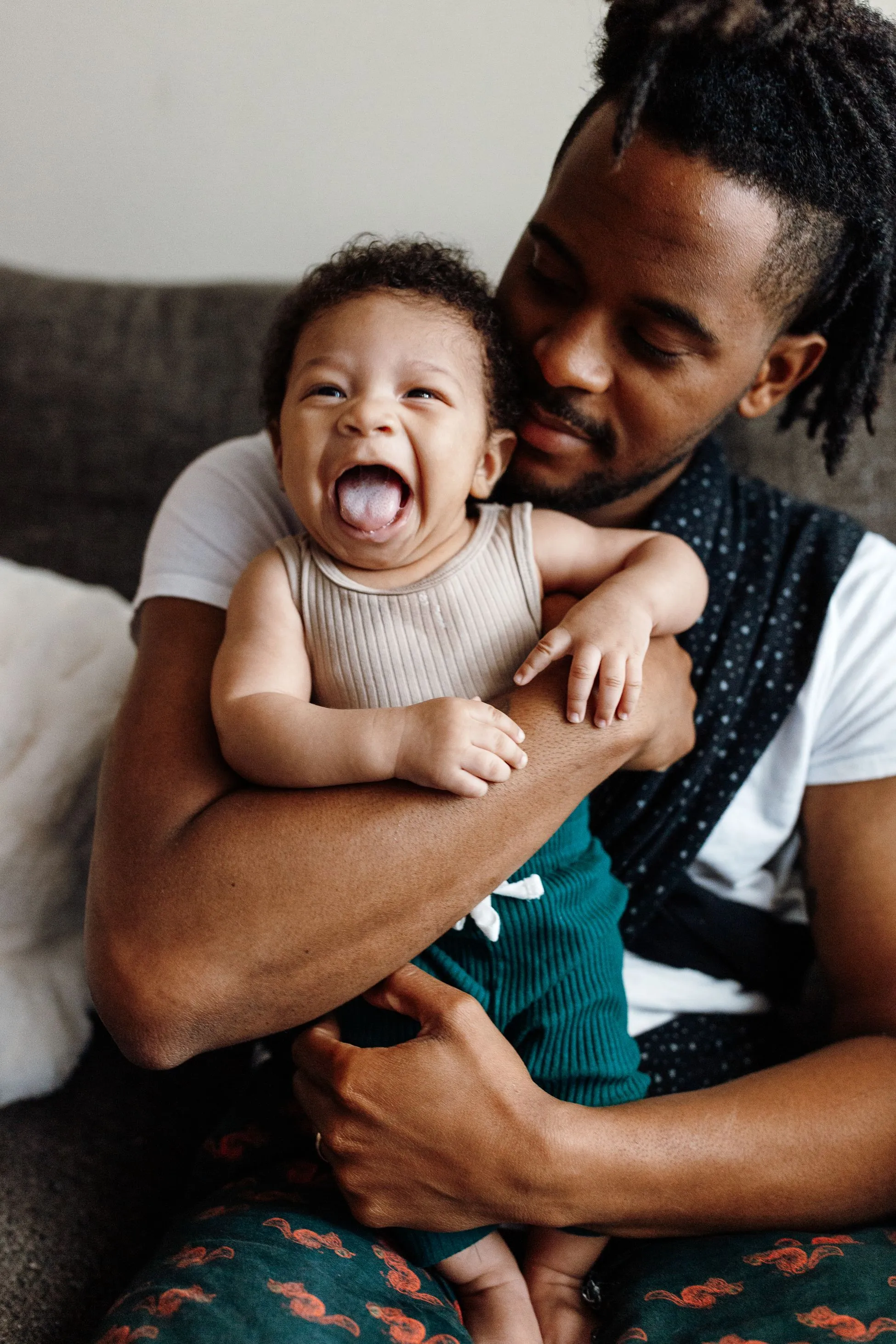 Baby and father