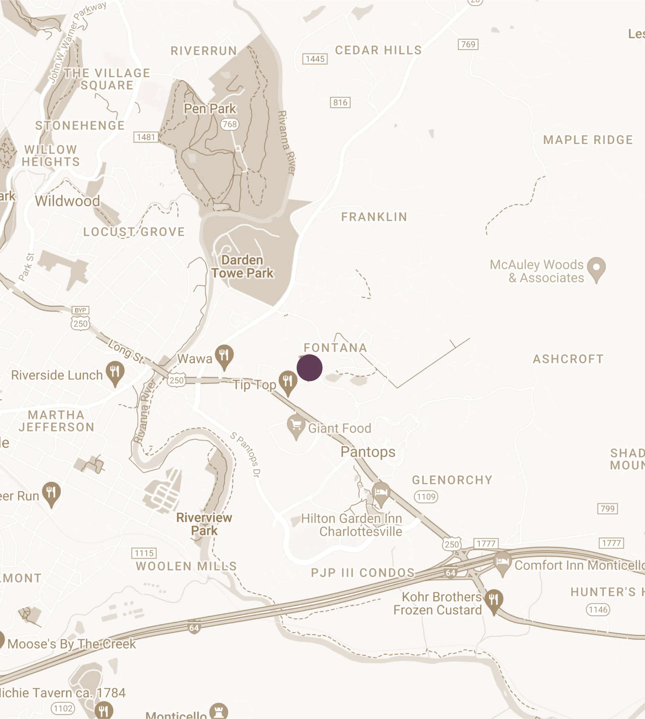 Virginia Location Map Plum