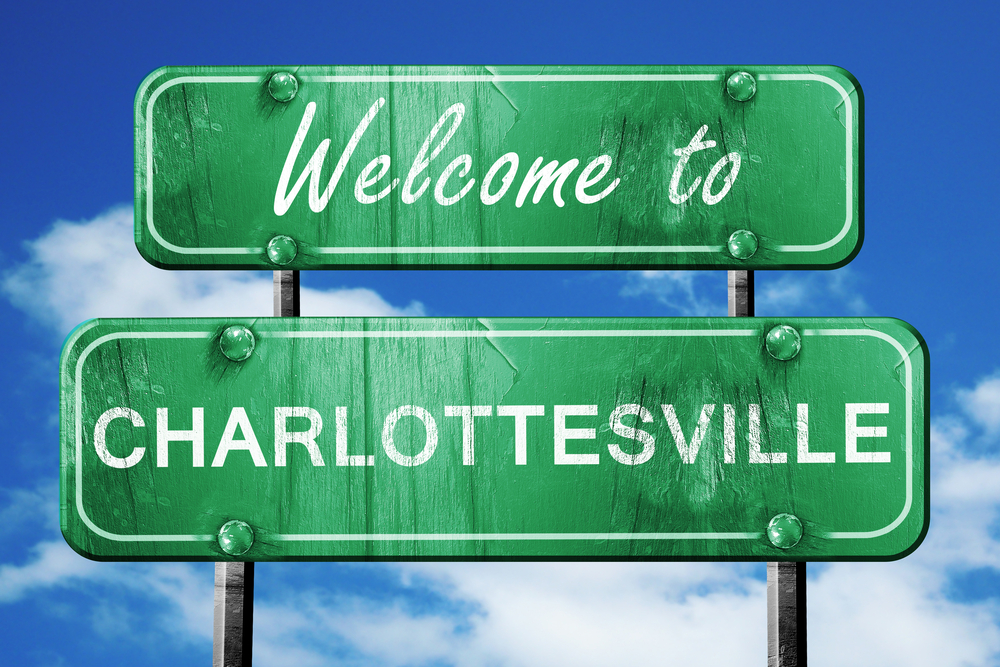 welcome to Charlottesville sign